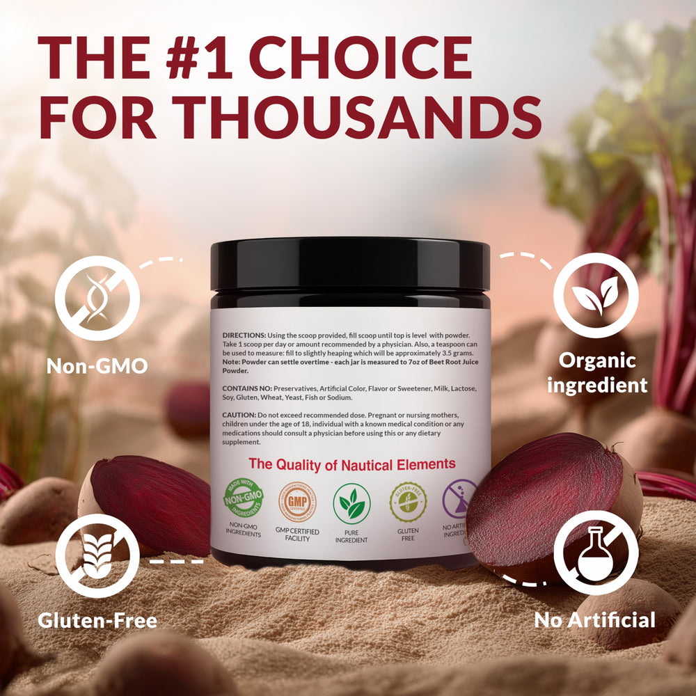 Nautical Elements 57 servings jar, cost-effective beet root supplement.