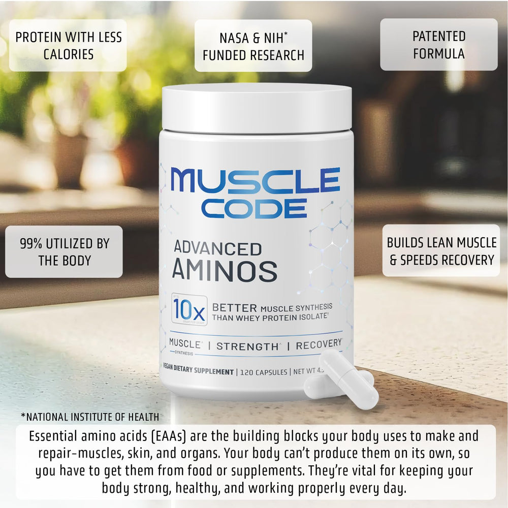 NAUTILUS Muscle Code packaging, side view highlighting 0g sugar.