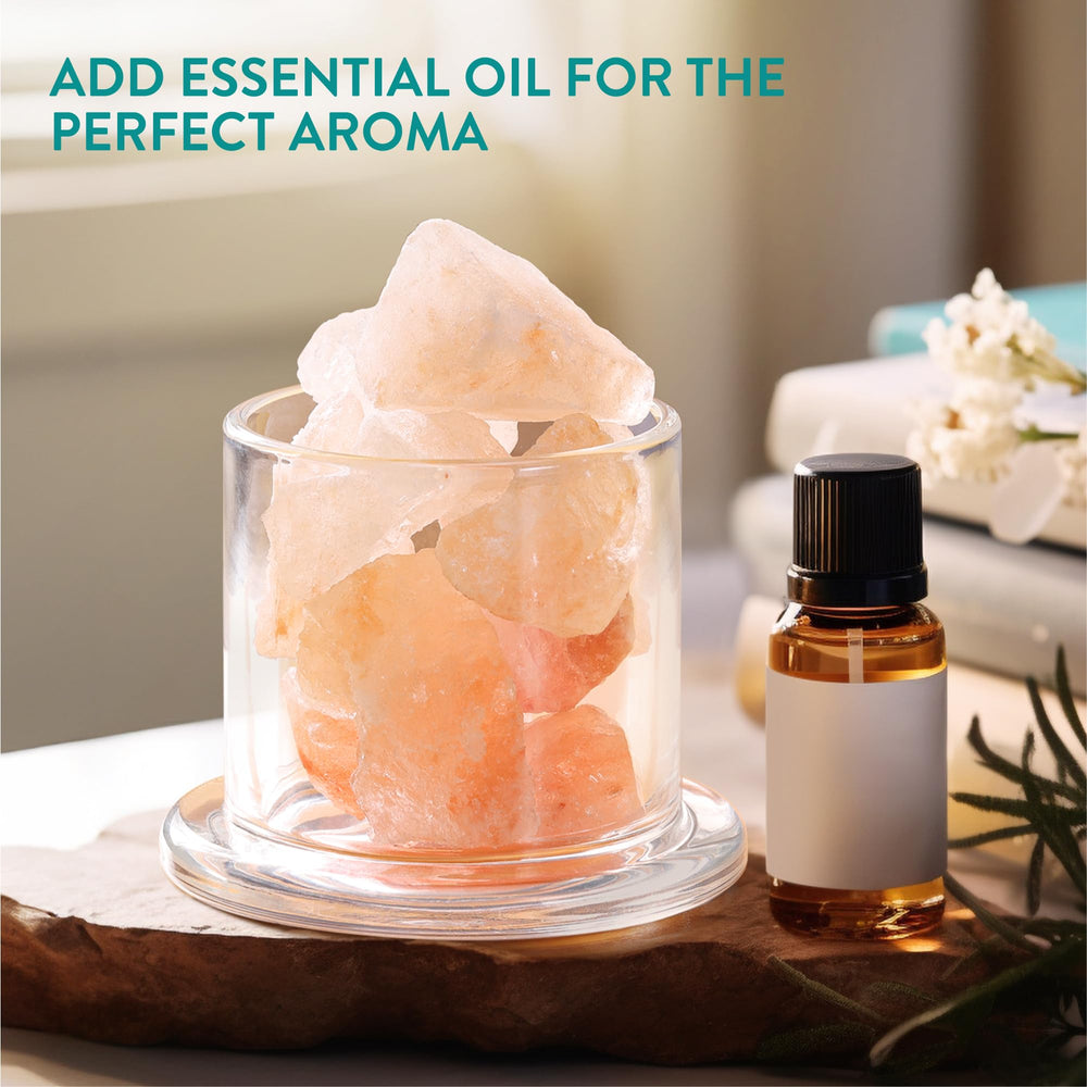 Navaris pink salt stones diffuse essential oils naturally for a subtle aroma