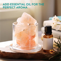 Navaris pink salt stones diffuse essential oils naturally for a subtle aroma