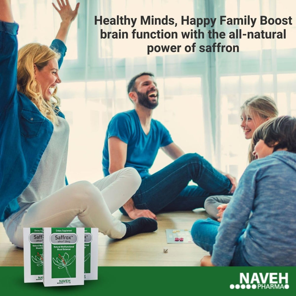 NAVEH PHARMA Saffrox capsules in hand suggest convenient one-month dosing