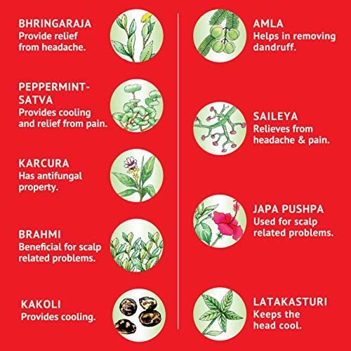 Navratna Cool Oil label close-up with usage and benefits