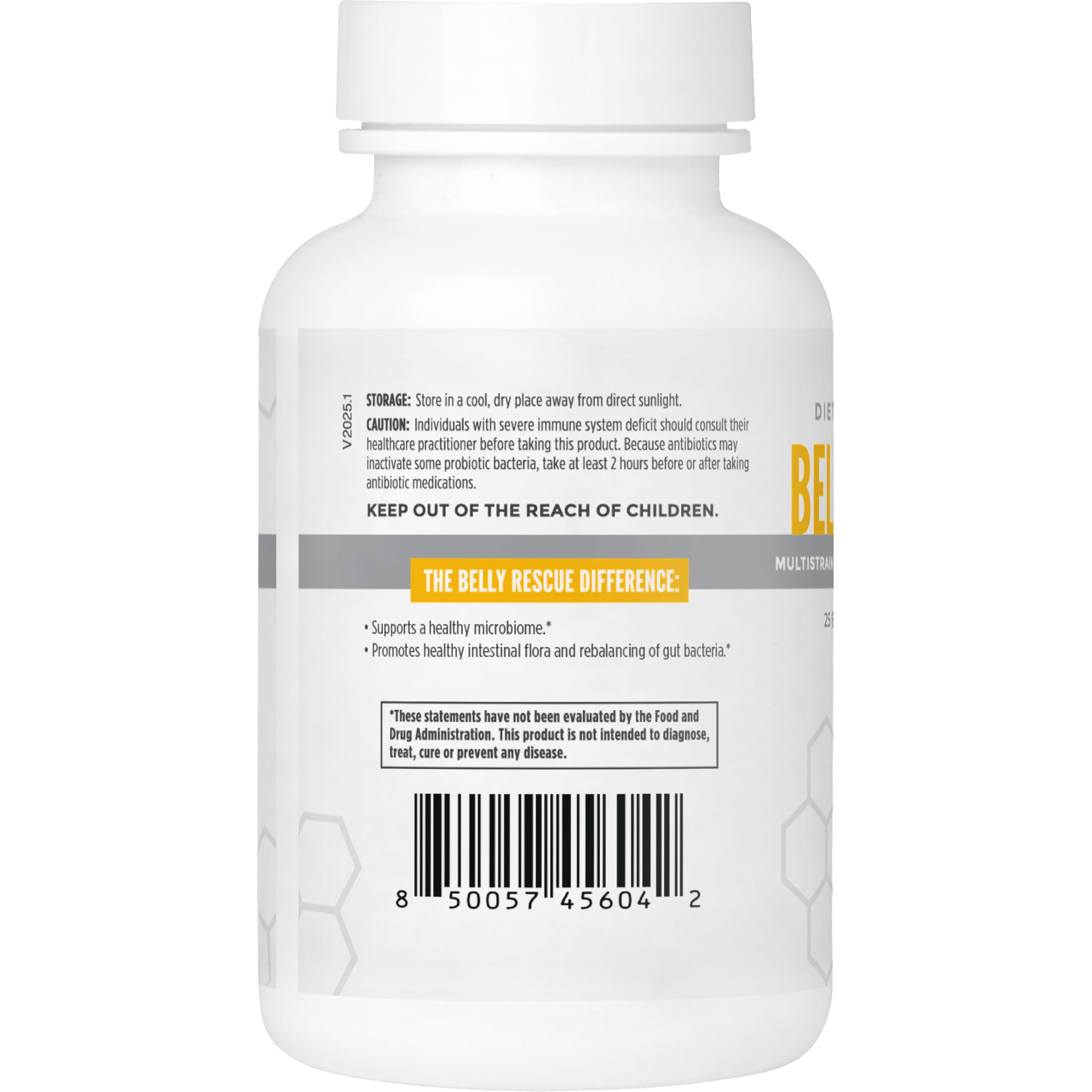 NBI Belly Rescue label closeup, highlighting quality for reliable daily wellness.