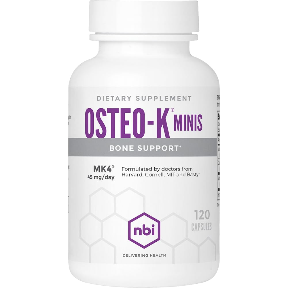 NBI Osteo-K bottle front showing bone support for daily wellness
