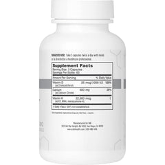 NBI Osteo-K capsules close-up, illustrating calcium citrate and vitamin D blend.