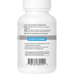 NBI Osteo-K label detail, showing MK4 vitamin K2 content.