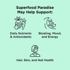 nbpure Earthy Andy Paradise label closeup—clear ingredients for mindful supplementation.