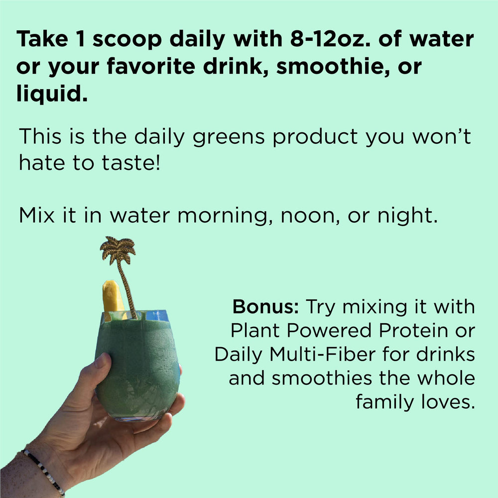 nbpure Earthy Andy Paradise scoop dispensing—convenient serving to help reach daily fruit goals.