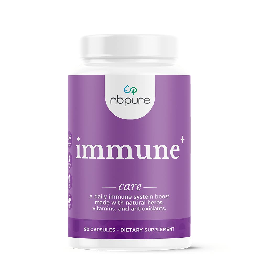 nbpure Immune+ bottle front for daily immune support in your routine.
