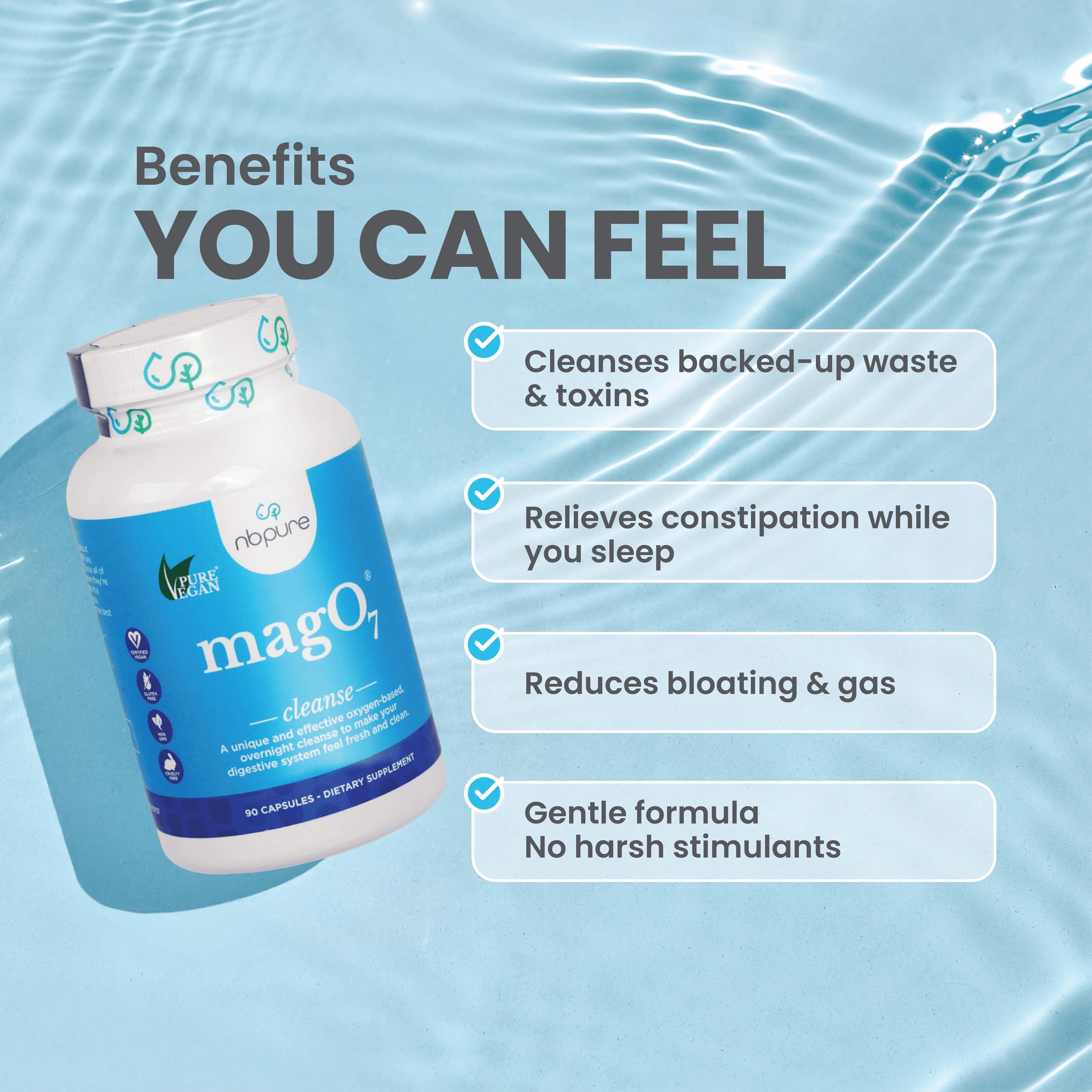 nbpure MagO7-night-dosing-setup demonstrates convenient bedtime use