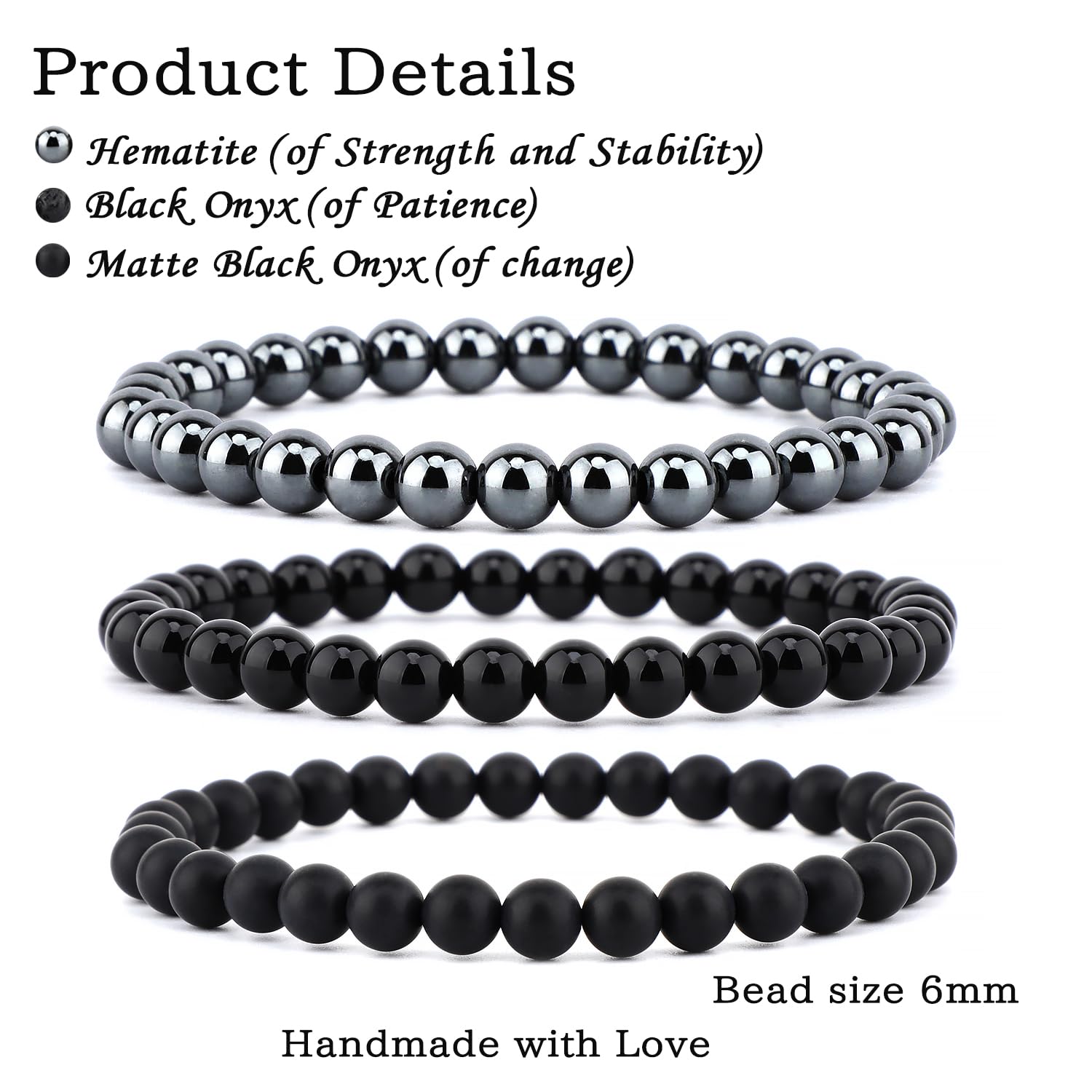 NCB onyx close-up bracelet highlights protective energy and confidence