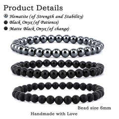 NCB onyx close-up bracelet highlights protective energy and confidence