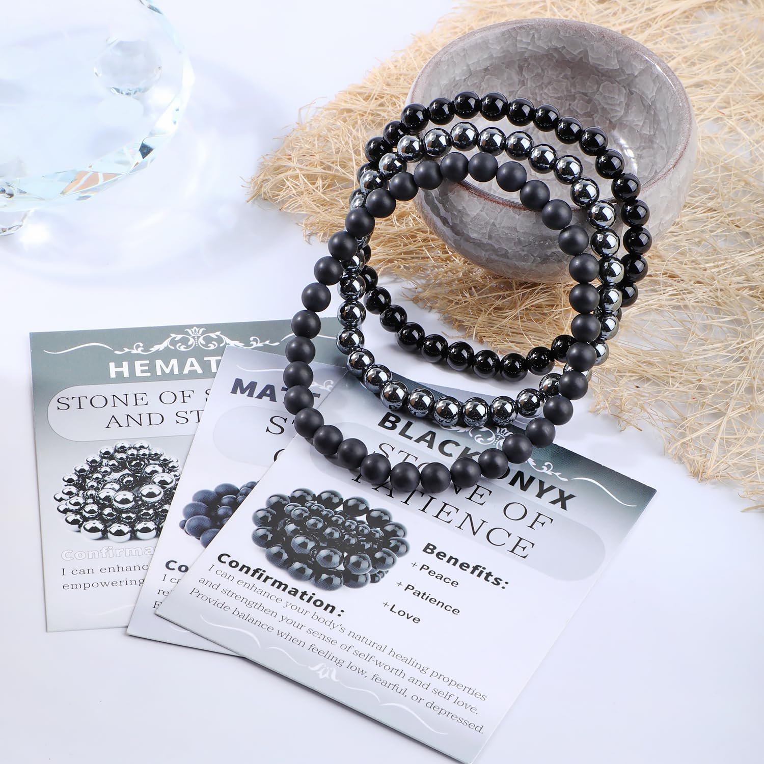 NCB matte black agate close-up shows versatile daily wear