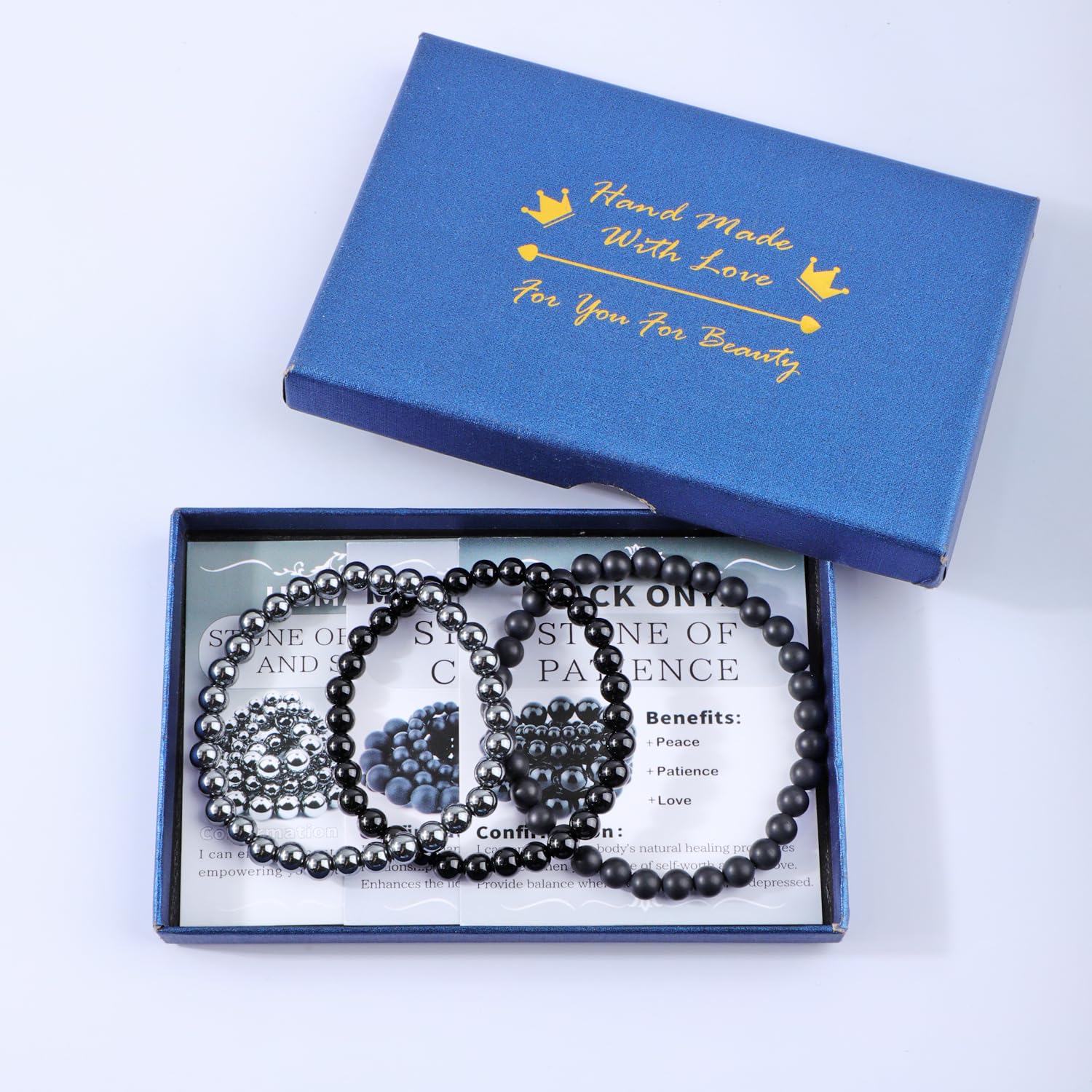 NCB three-piece bracelet set worn together adds refined style