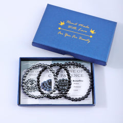 NCB three-piece bracelet set worn together adds refined style