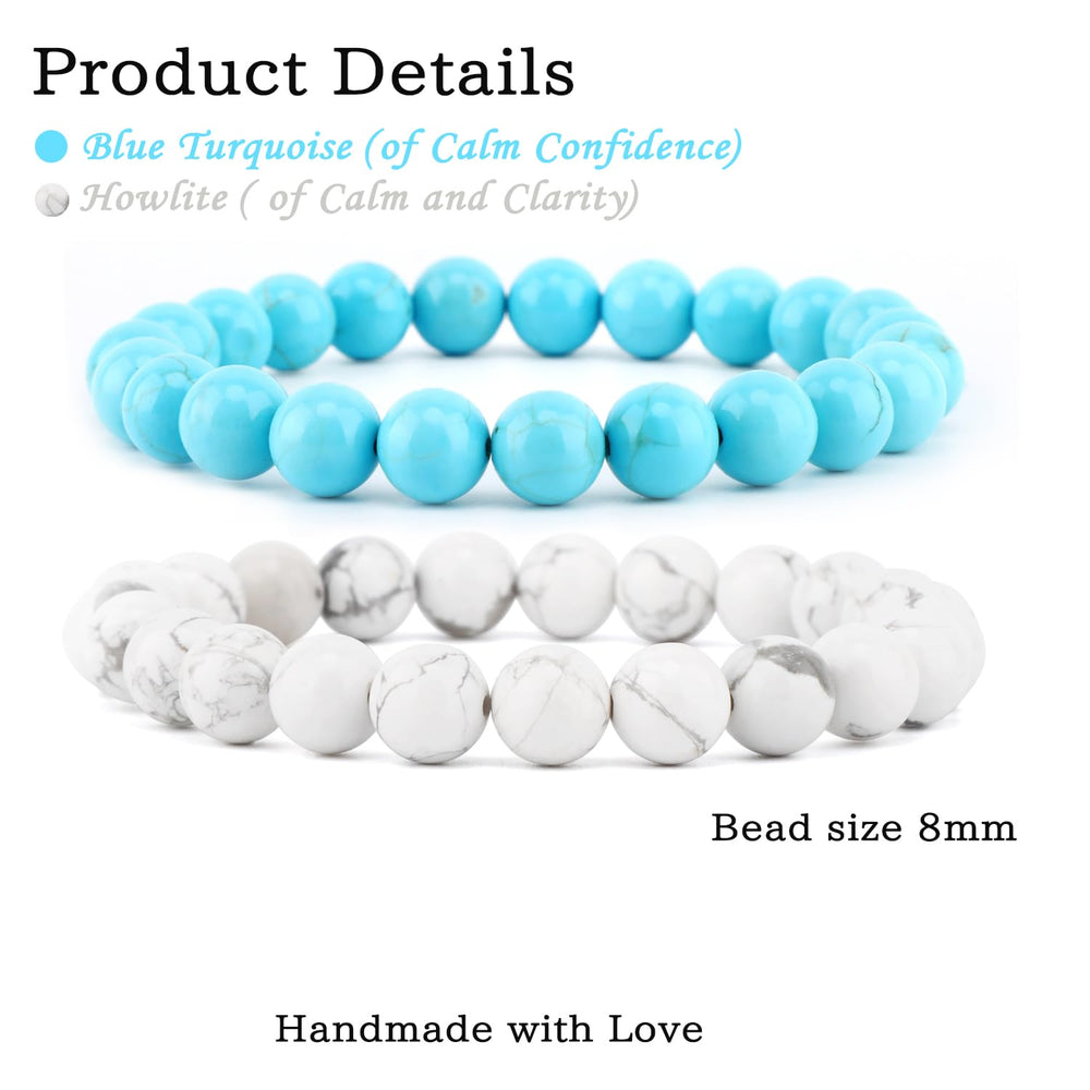 NCB blue turquoise bracelet worn on wrist showing versatile unisex style