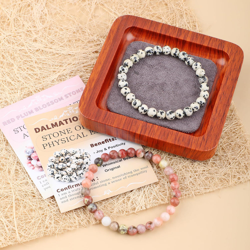 NCB handmade gemstone bracelet close-up highlighting craftsmanship and texture.