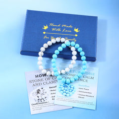 NCB handmade gemstone bracelets presented in gift box