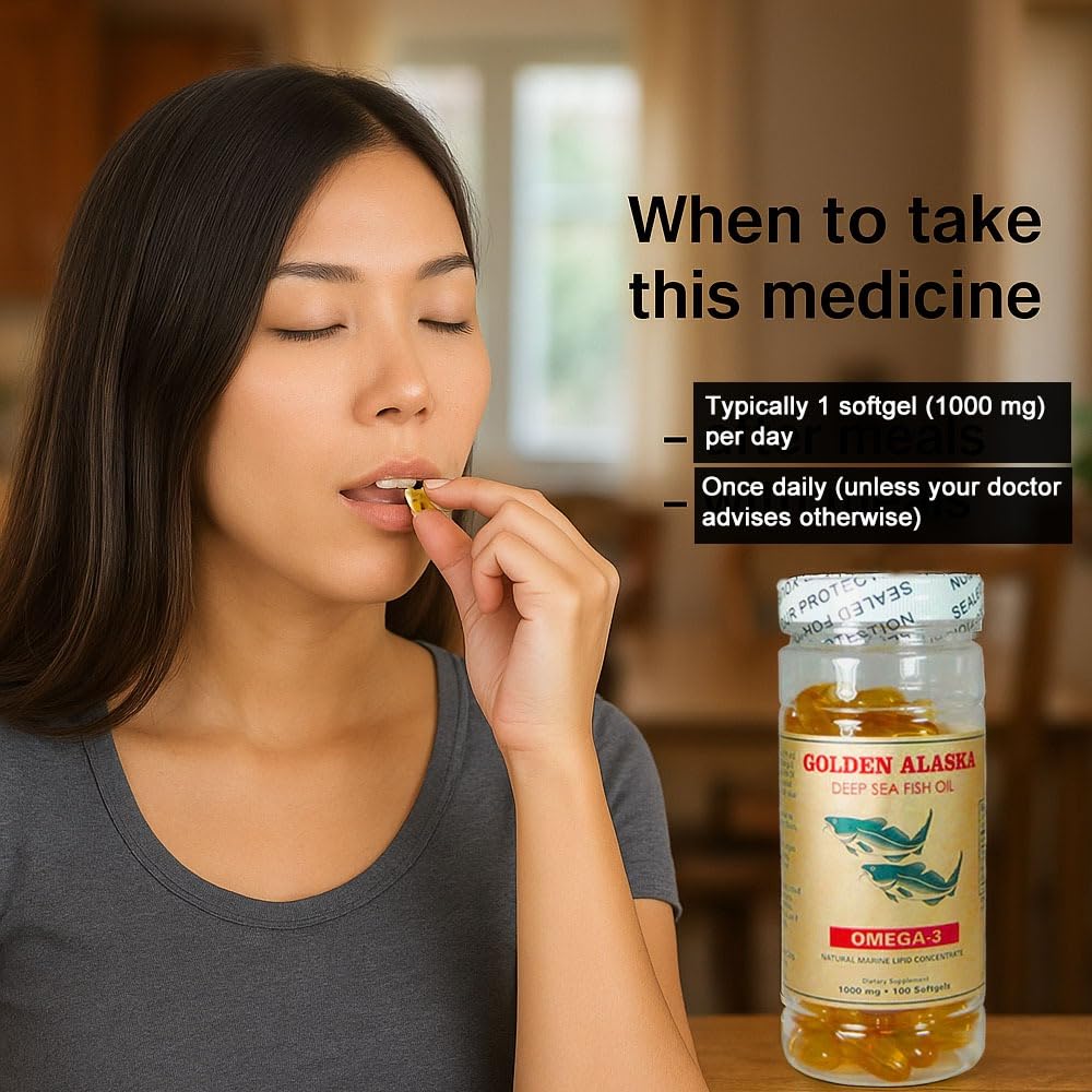 NCB Omega-3 Golden Alaska label view emphasizes EPA and DHA content for cognitive and heart support.