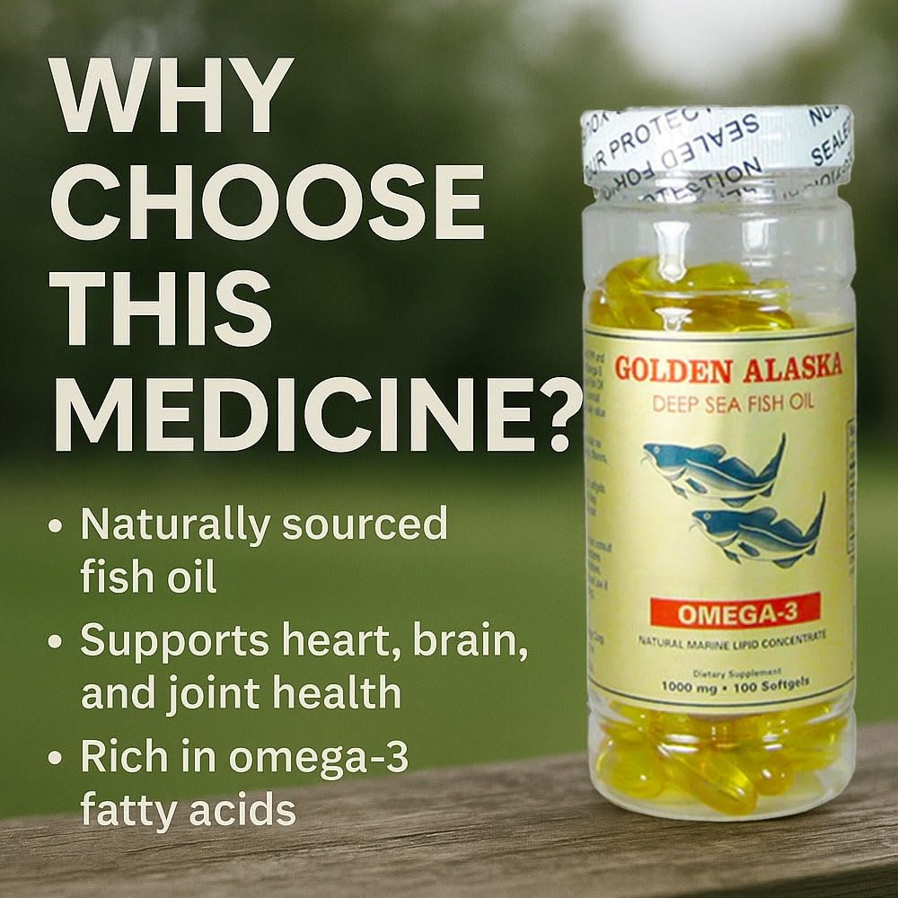 NCB Omega-3 Golden Alaska softgels pack scene conveys daily supplement routine for joints and immunity.