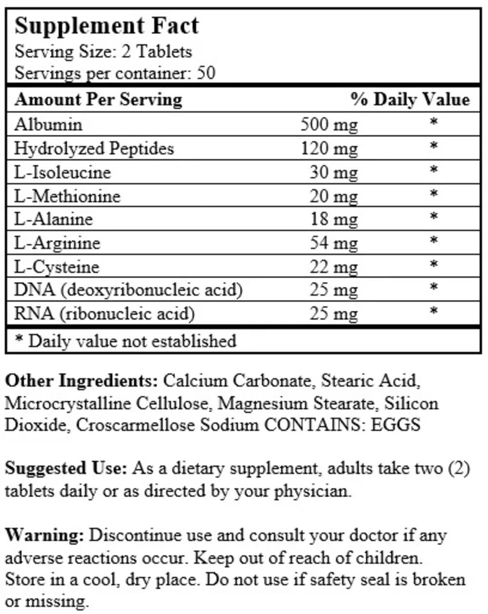 NCB Super Albumin science graphic with DNA/RNA reference for cellular renewal.