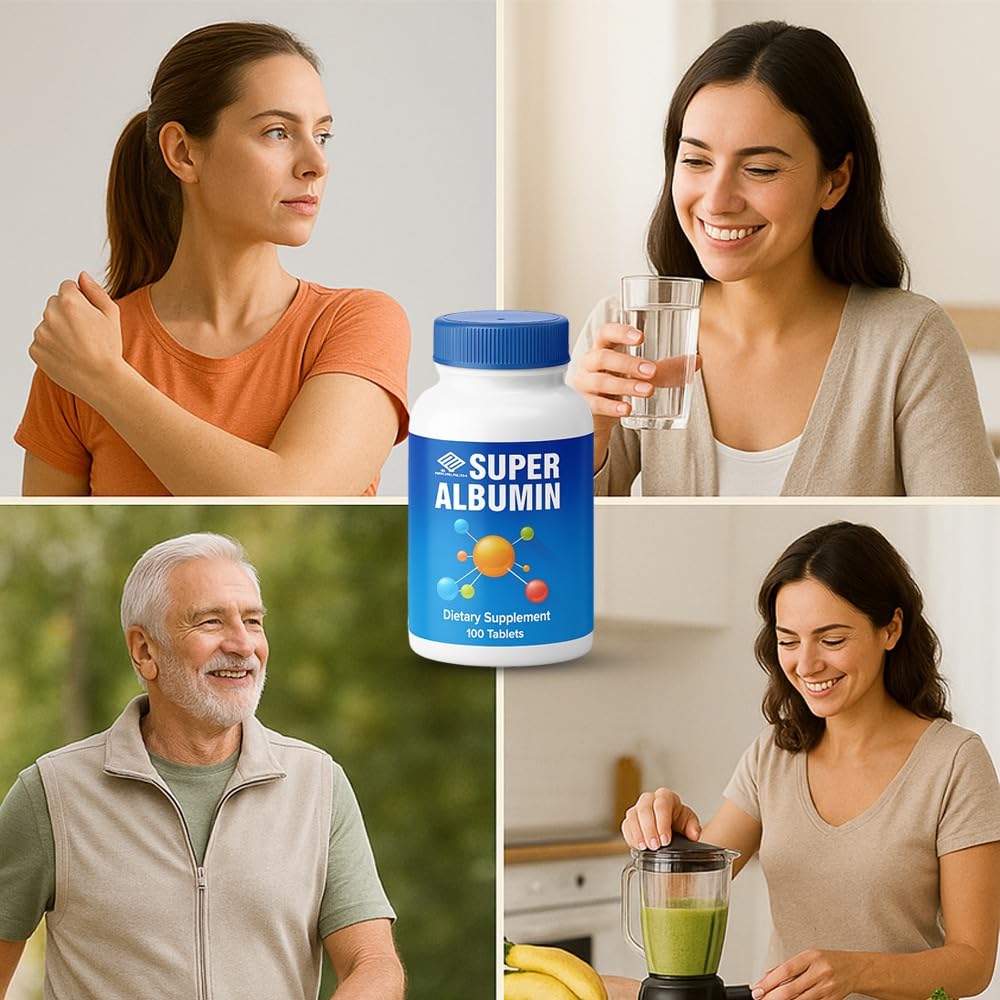 NCB Super Albumin nutrition facts label emphasizing balanced nutrition.