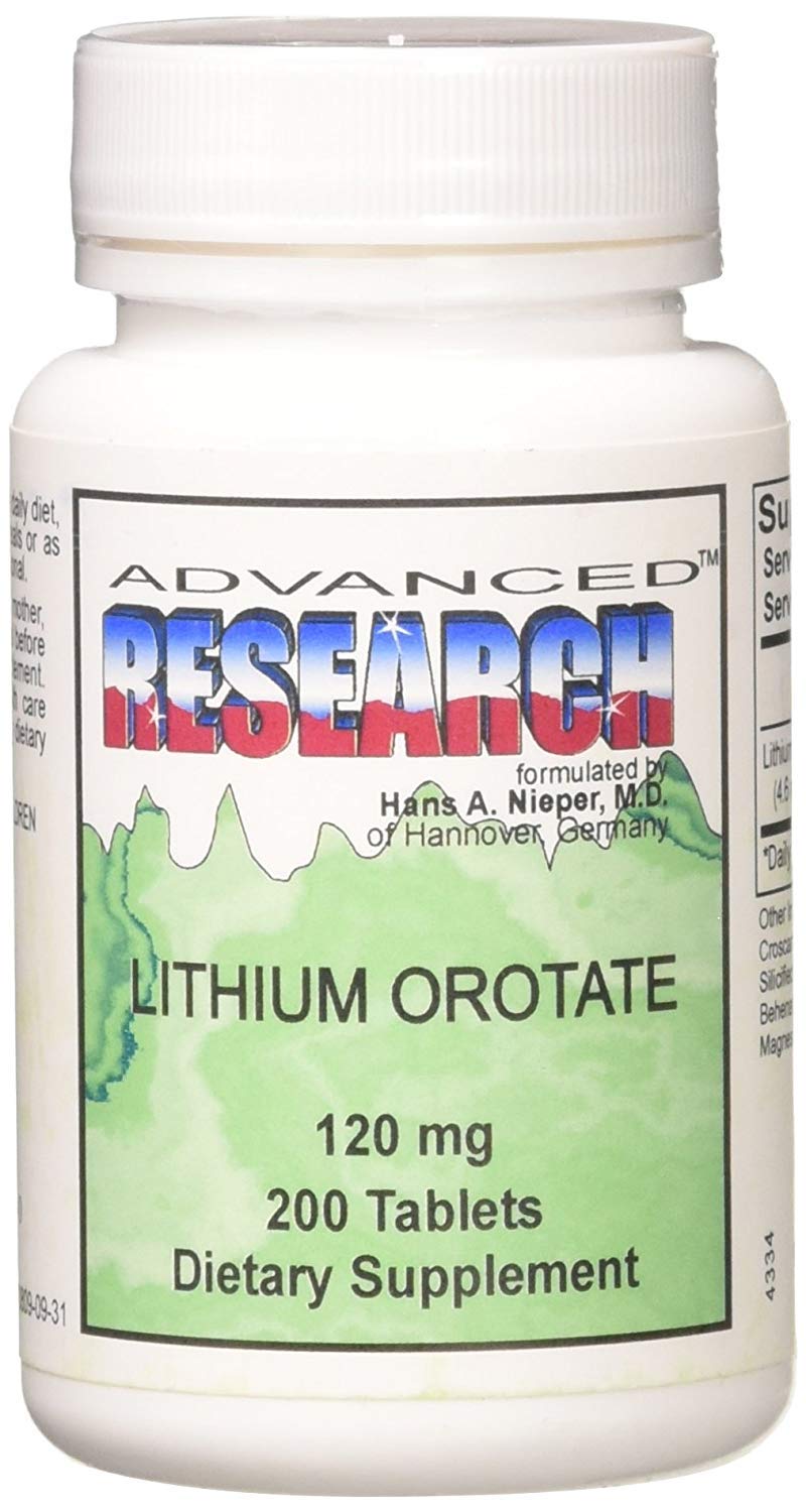 NCI Advanced Research Lithium Orotate 120 mg bottle, front view, supports daily wellness