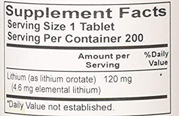 Close-up of Lithium Orotate 120 mg tablets for easy daily dosage by NCI Advanced Research