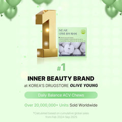 NE:AR Daily Balance ACV Chews box showing convenient individually wrapped portions.