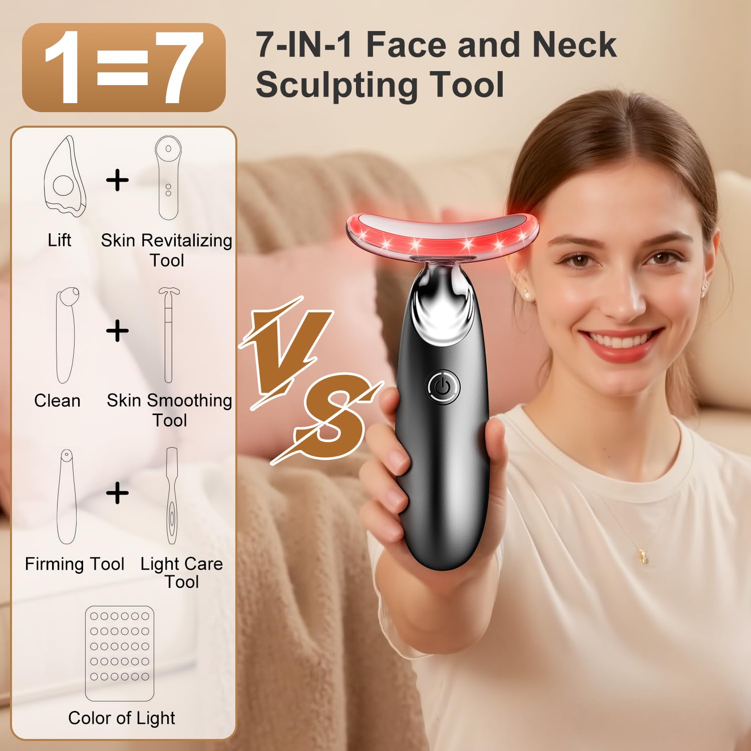 NeatLt 7-in-1 massager kit packaging highlighting all-in-one skincare solution