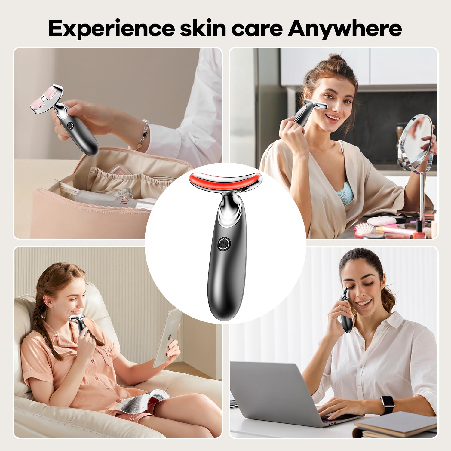 NeatLt portable face massager for on-the-go skincare routines.