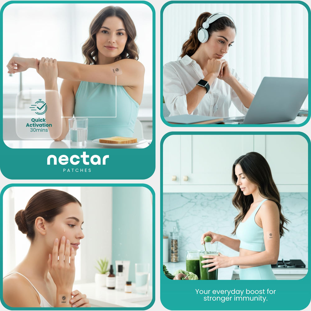 Nectar Daily Patches travel friendly packaging ideal for on the go immunity and energy