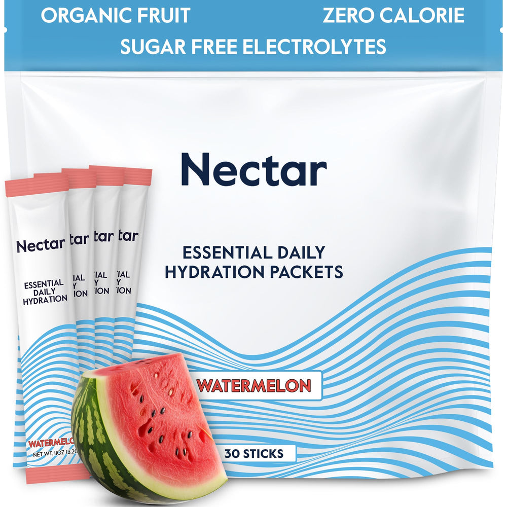 Nectar Hydration Packets Watermelon 30-pack for quick hydration and zero sugar