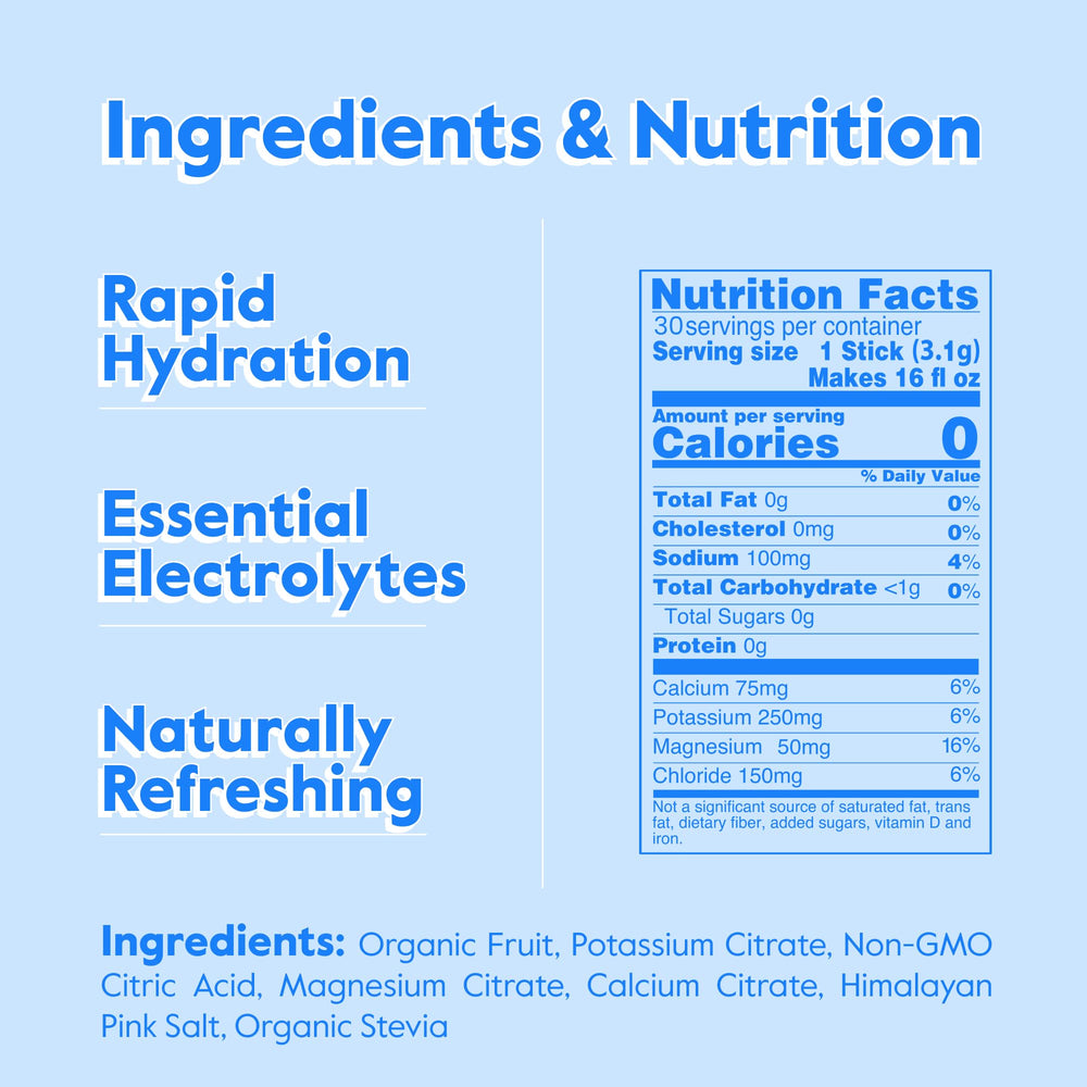 Nectar hydration powder lemon 40-serving pack supports daily energy and focus.