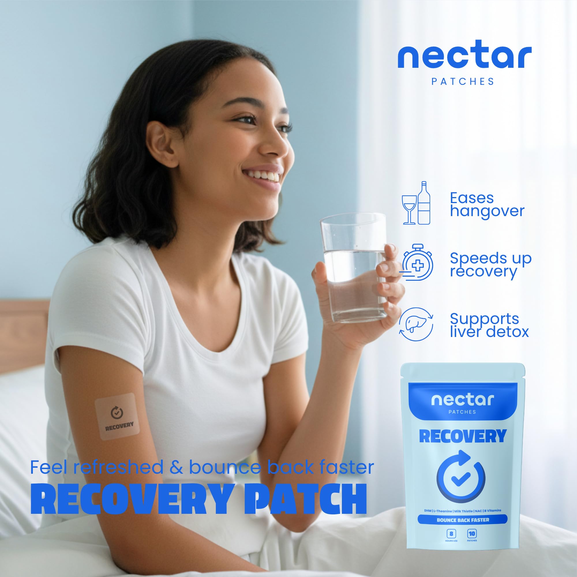 Nectar Recovery Patches sleek design fits into skincare routine