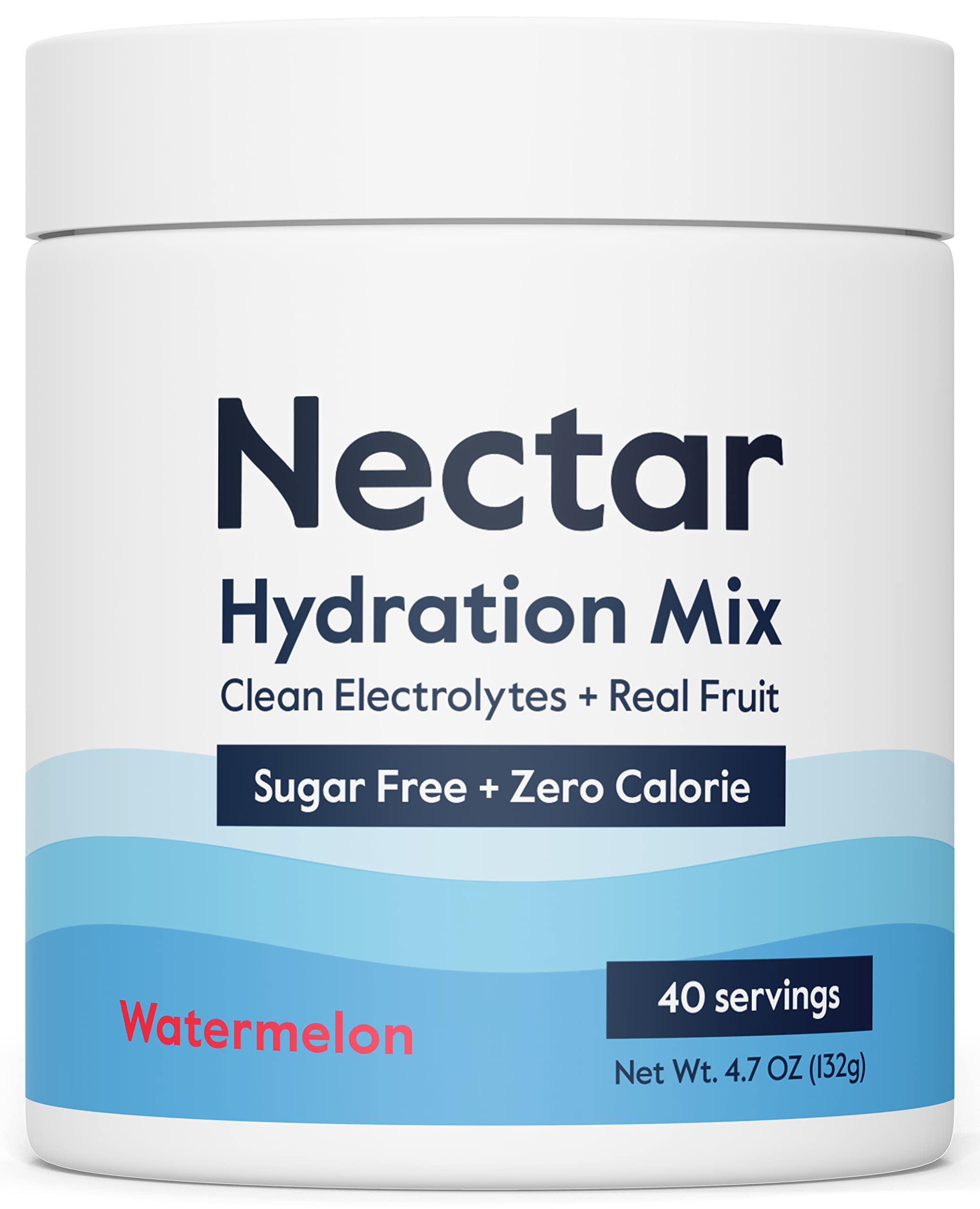 Nectar Sugar Free Electrolytes Watermelon bottle pour for quick on-the-go hydration.