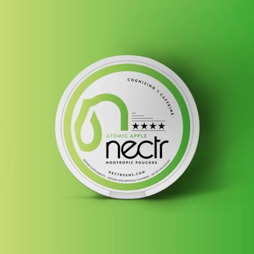 Nectr Energy Atomic Apple pouch open, ready for a quick focus boost.