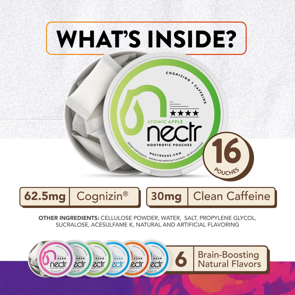 Nectr Energy Pouch packaging shot for convenient daily energy