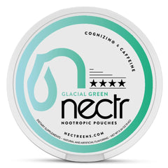 Nectr Energy Pouch front view in Glacial Green Wintergreen for focused energy