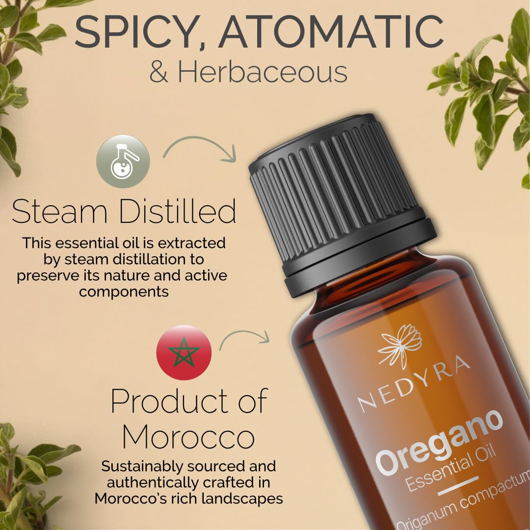 Nedyra Oregano Oil lab testing seal indicating purity and safety.