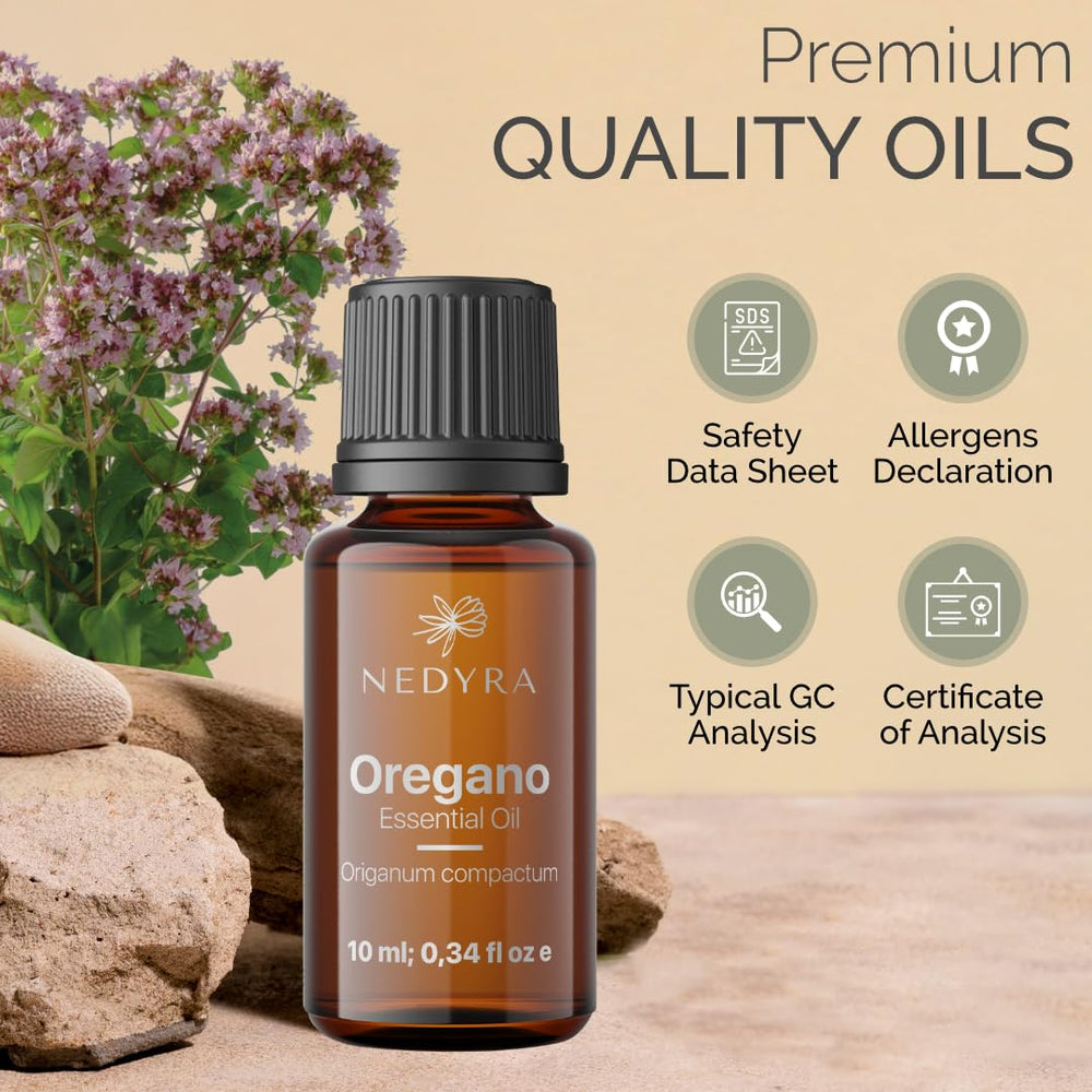 Nedyra Oregano Oil skin and nails application on hands.