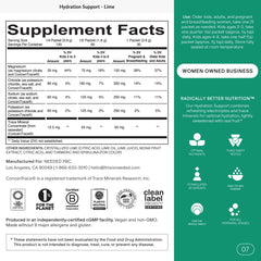 Needed hydration packets lime stick for quick, convenient hydration.