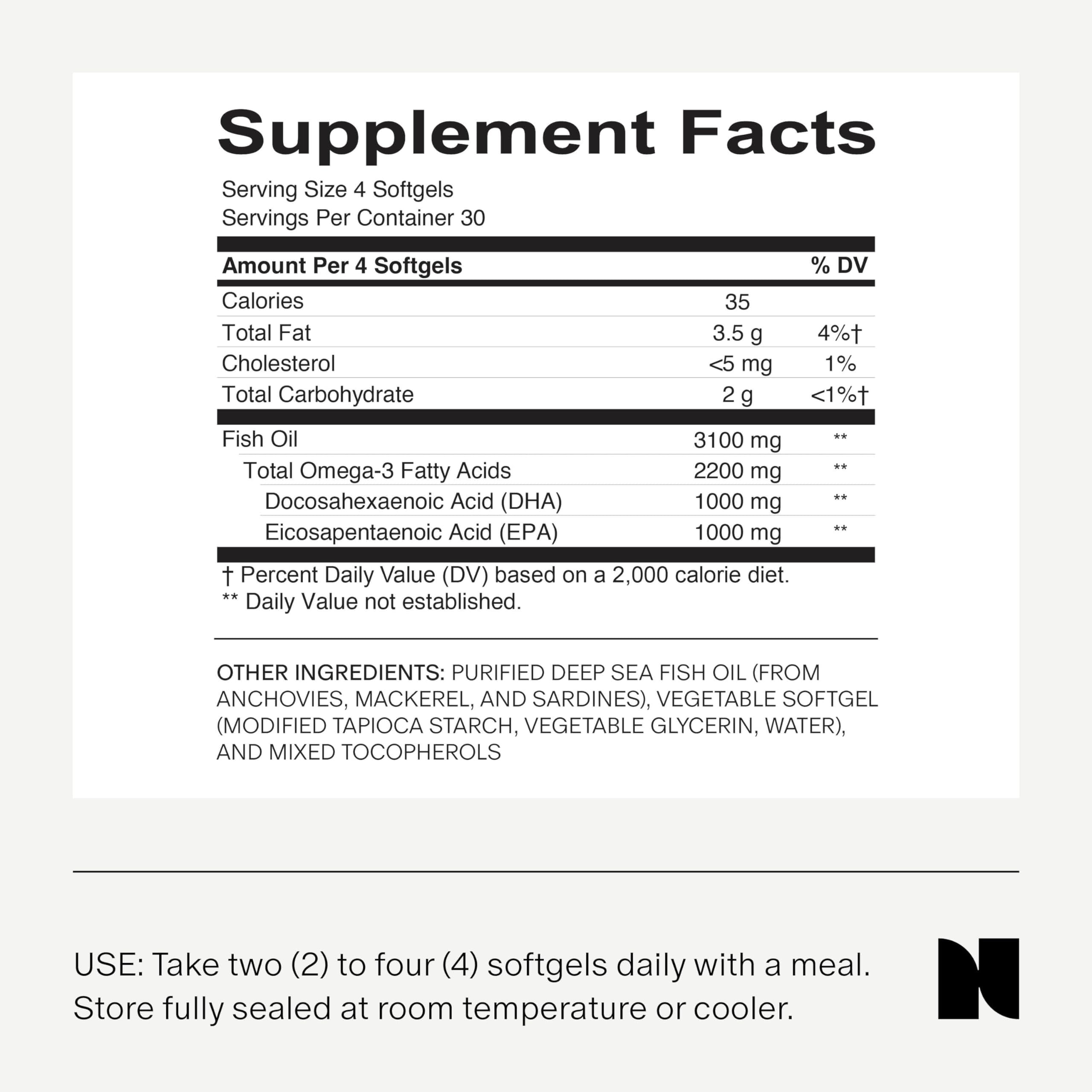 Needed Prenatal Omega-3 30-day supply packaging shows value and convenience.