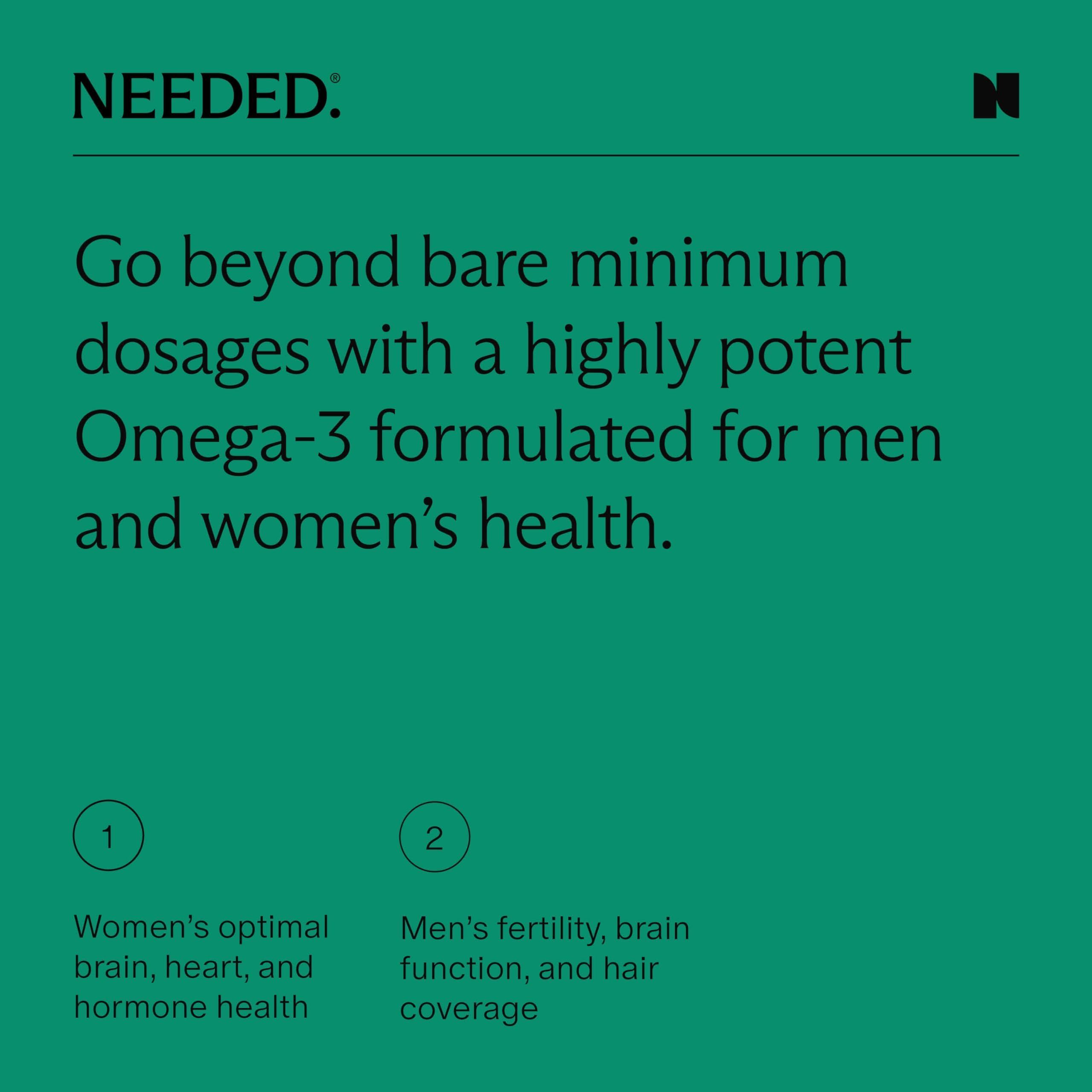 Needed Prenatal Omega-3 lemon softgel close-up highlights citrus scent and smooth consumption.