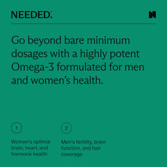 Needed Prenatal Omega-3 lemon softgel close-up highlights citrus scent and smooth consumption.