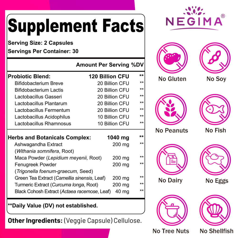 Negima capsules close-up highlighting 60 capsules for daily convenience