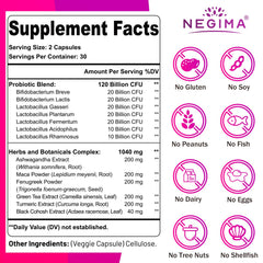 Negima capsules close-up highlighting 60 capsules for daily convenience