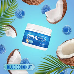 Nello SuperCalm blue coconut on-the-go packets for ease during busy days.