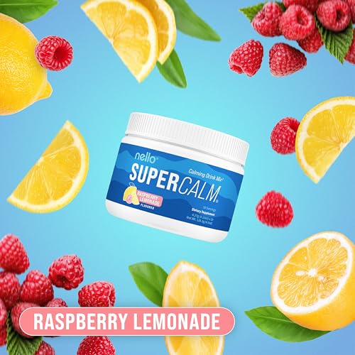 Nello Supercalm canister close up label highlighting clean ingredients and no sugar.