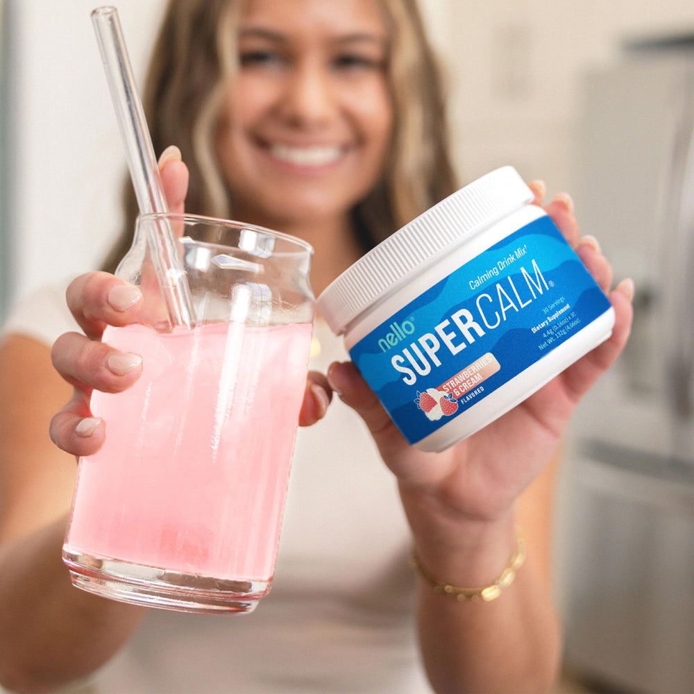 Nello Supercalm ingredients list close-up emphasizing clean formula